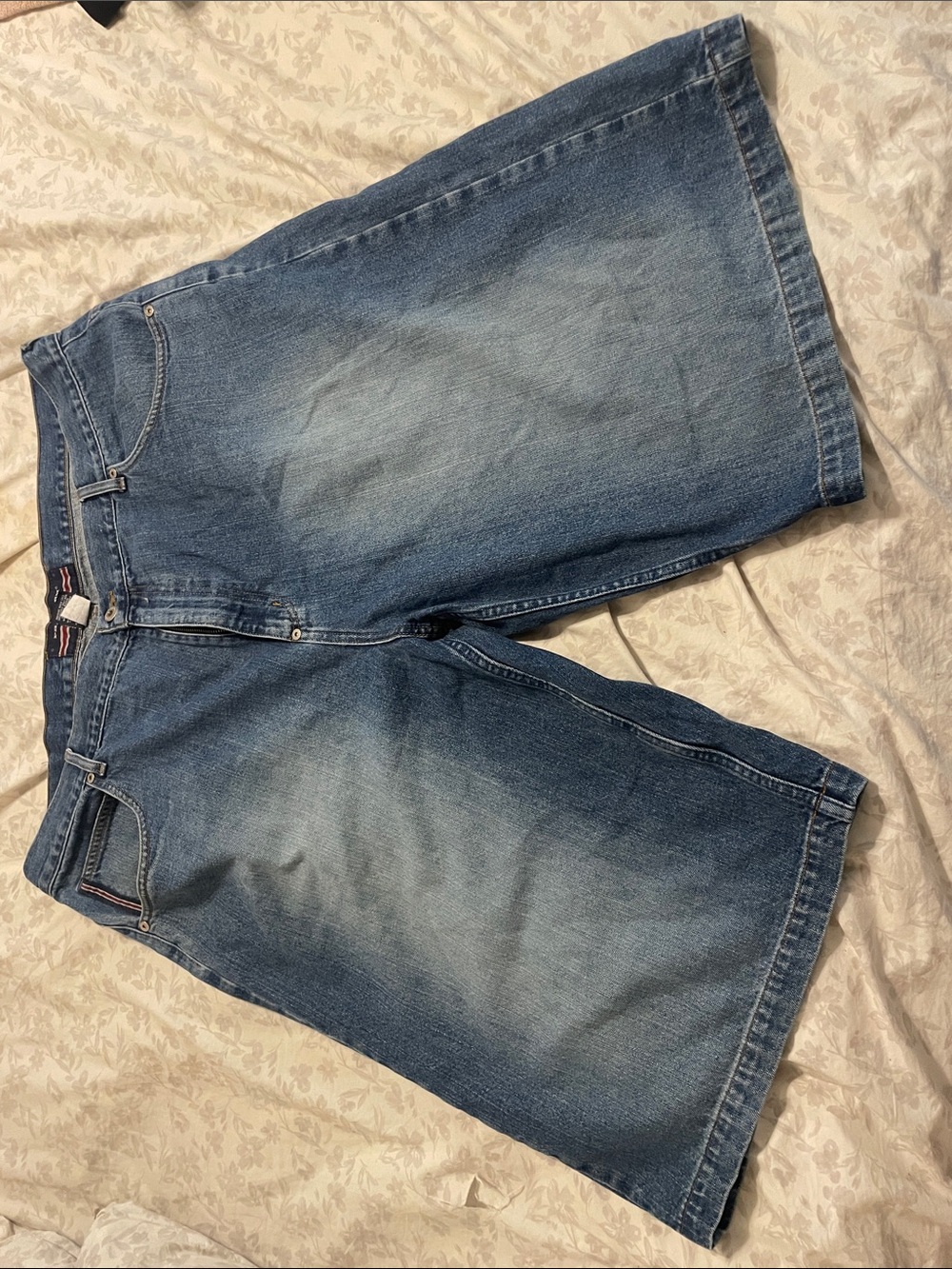 Phat Farm Men's Denim Shorts - Medium Blue Wash 14” inseam